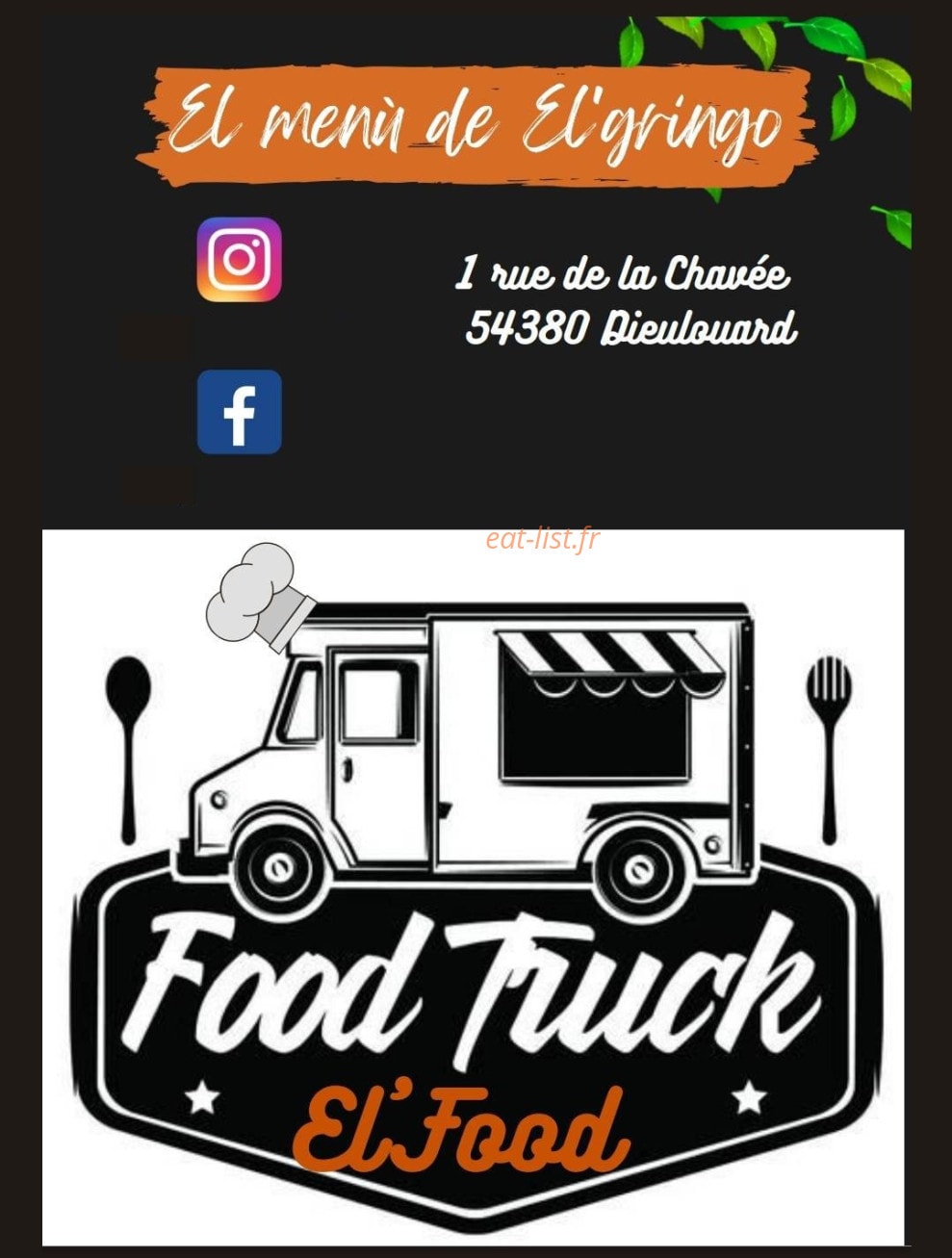 El'Food — carte page 1