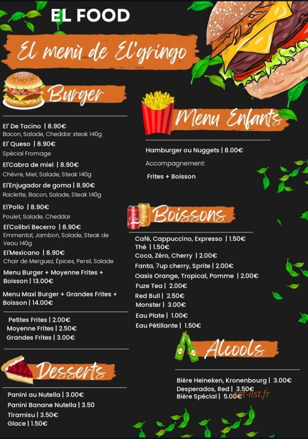 El'Food — carte page 2
