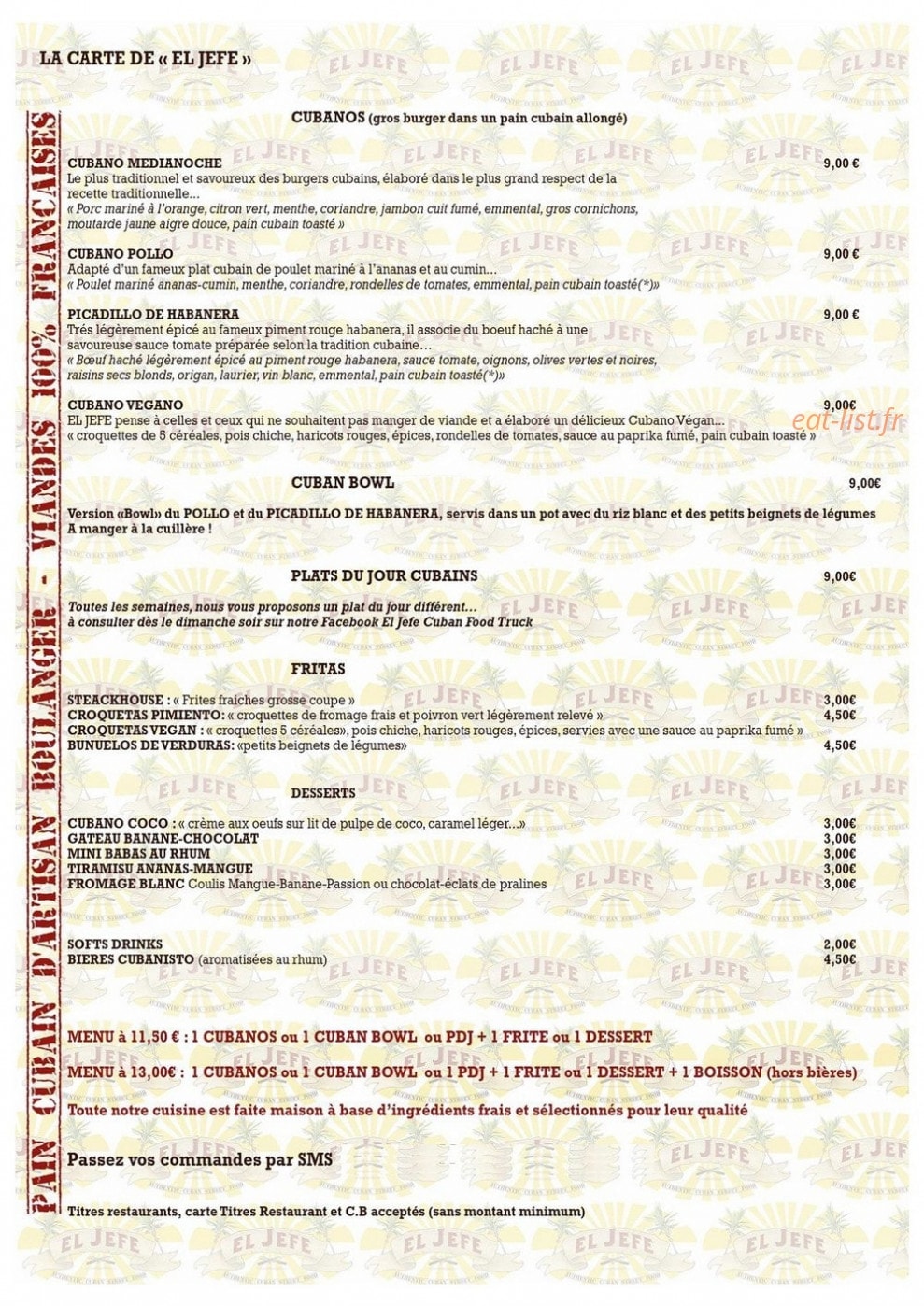El Jefe — carte page 1