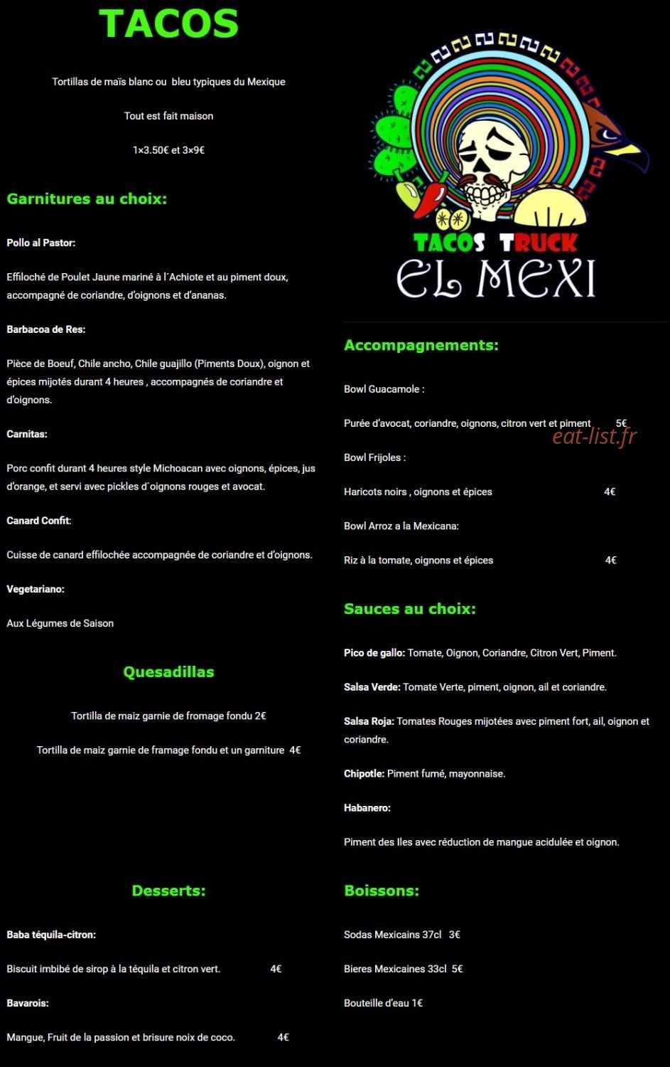 El Mexi — carte page 1