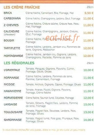 Elloa Pizza — carte page 3