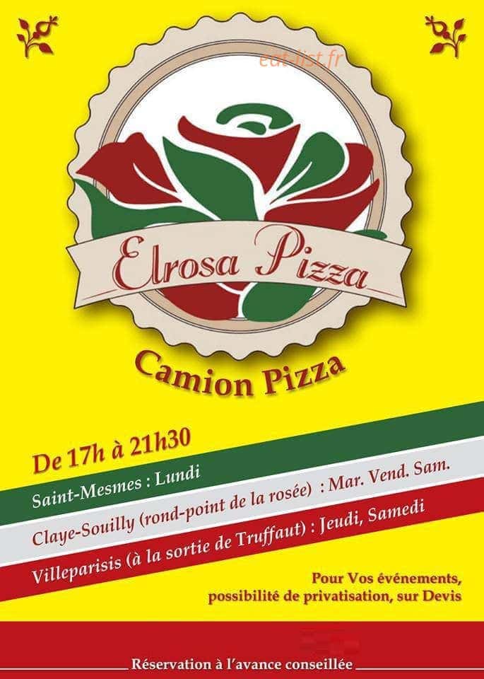 Elrosa Pizza — carte page 1