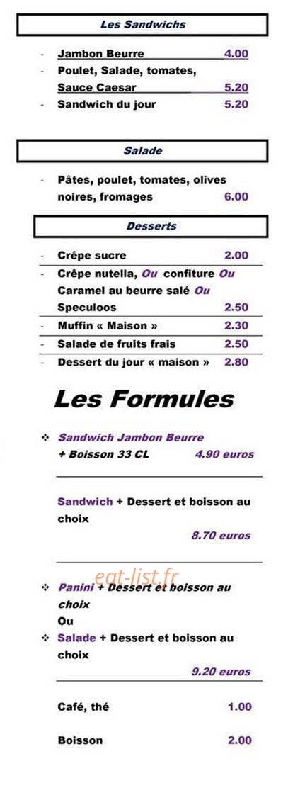 En K et Crêpes — carte page 4