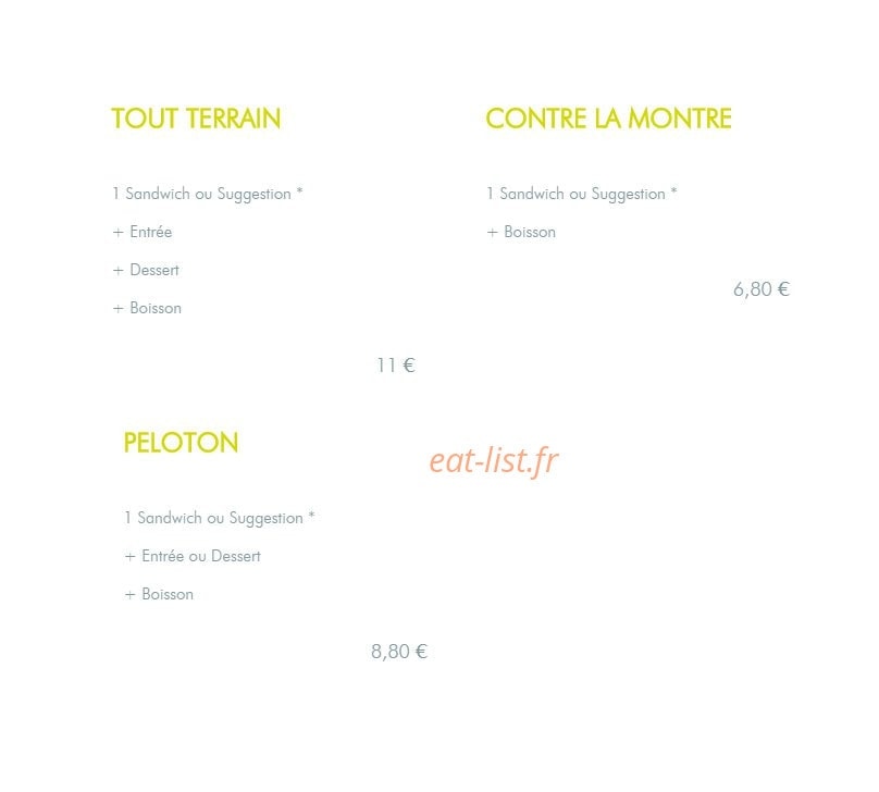 Enkas Street Food — carte page 1