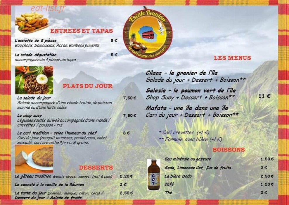Escale Réunion — carte page 1