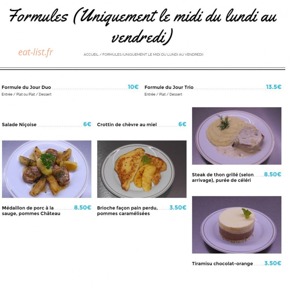 Fab' s Cook — carte page 1