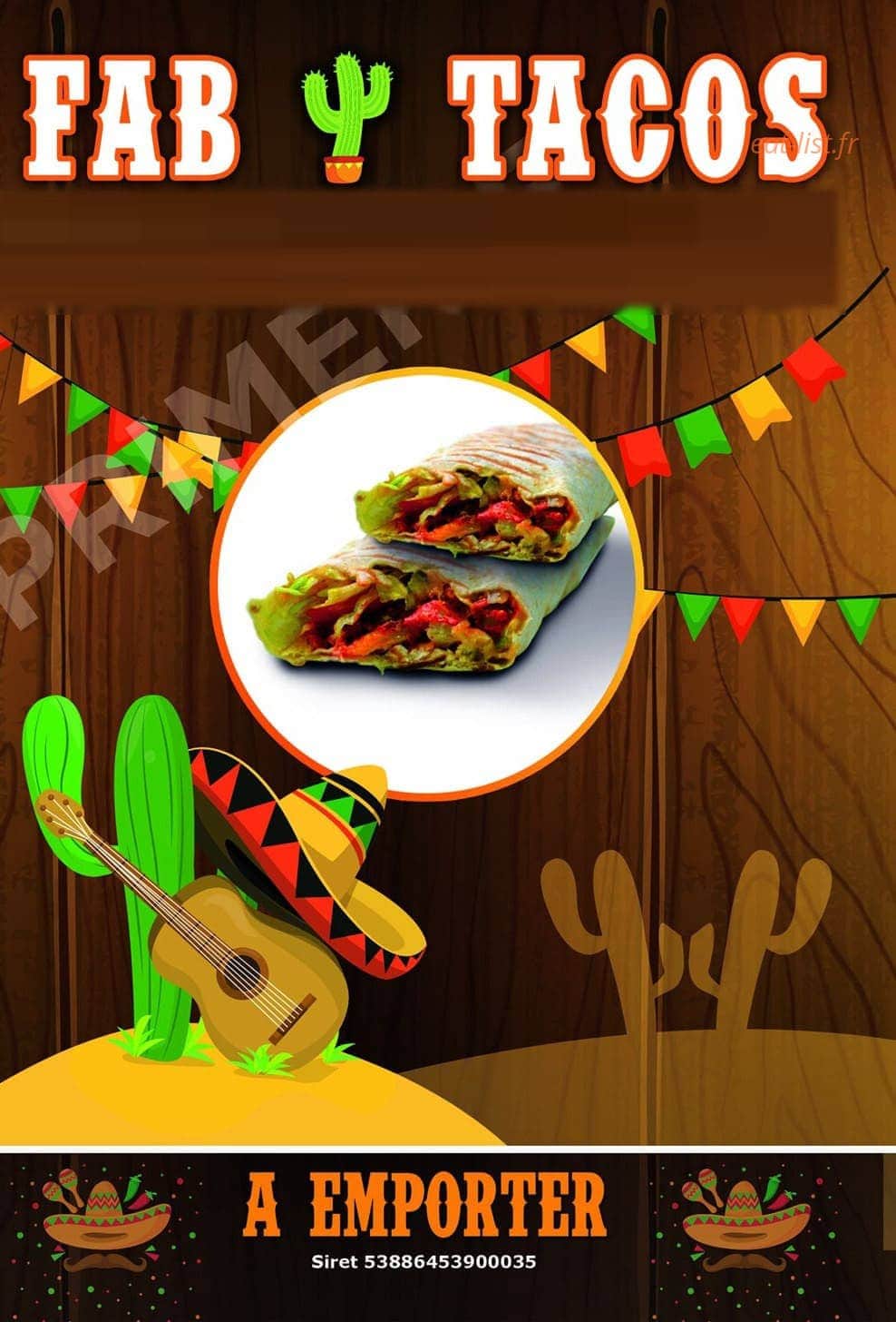 Fab Tacos — carte page 1