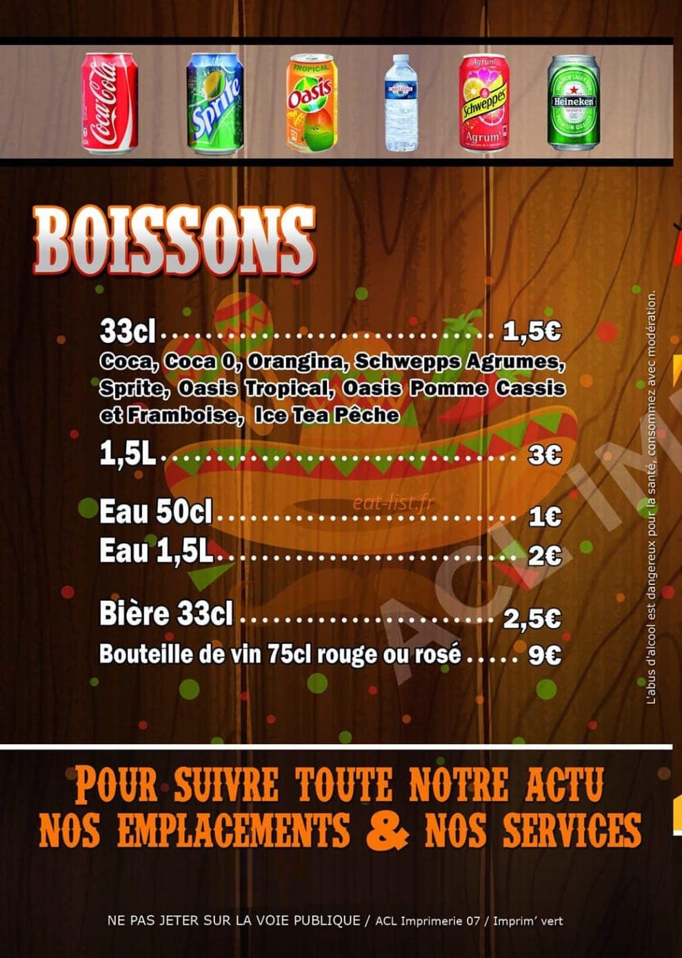 Fab Tacos — carte page 3