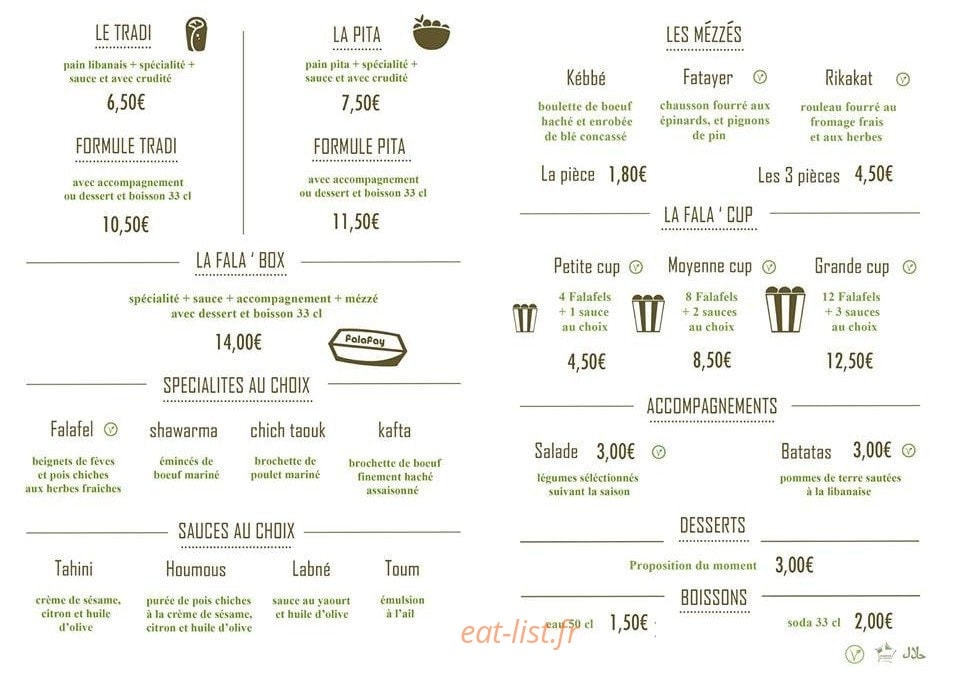 Falafay — carte page 1