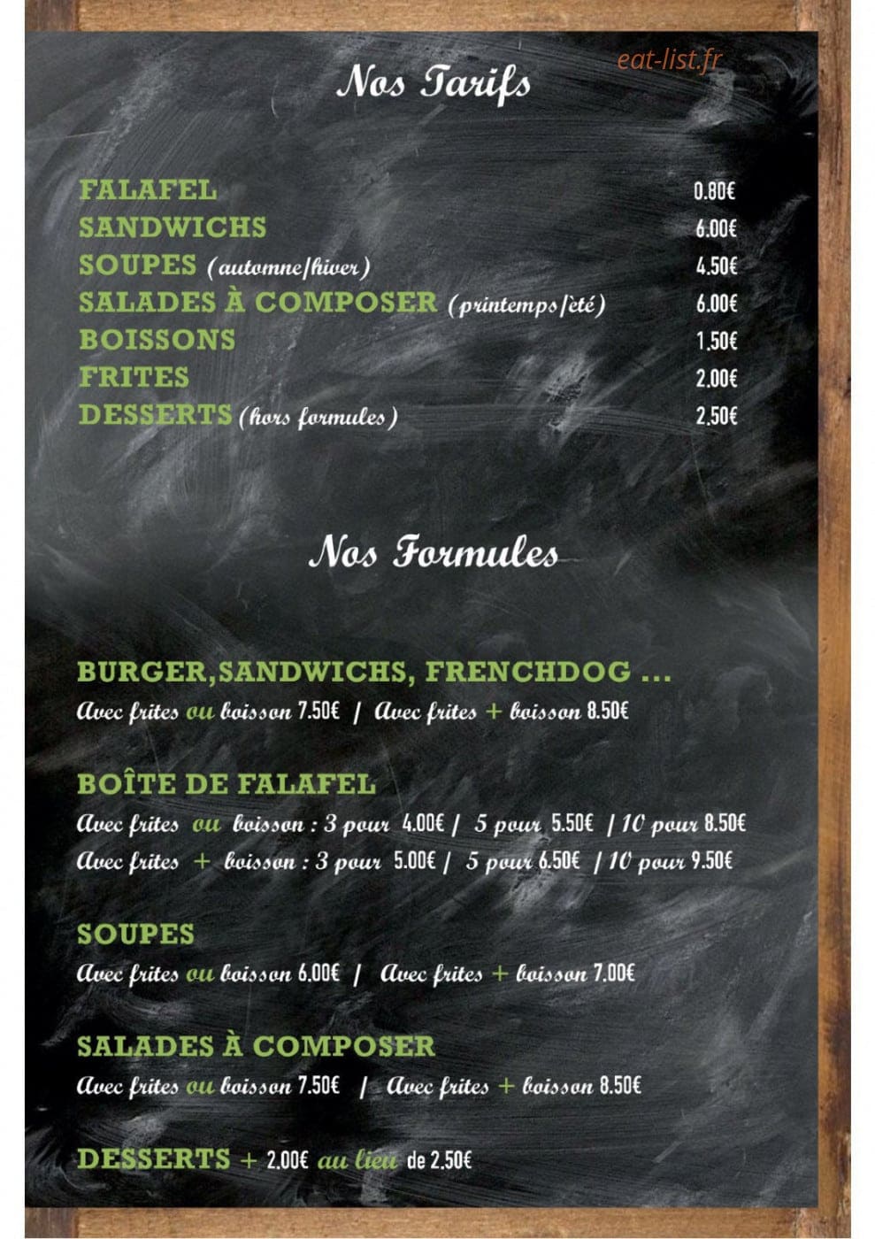 Falafresh — carte page 3
