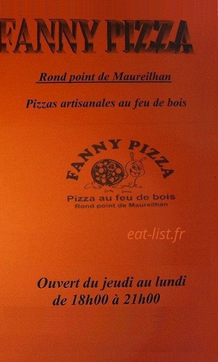 Fanny pizza — carte page 1