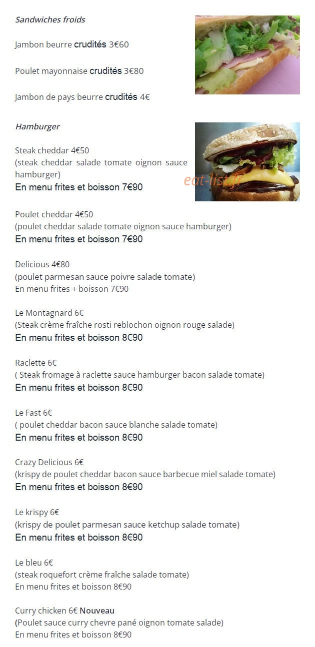 Fast And Delicious — carte page 1