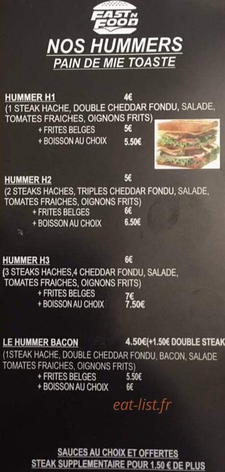 Fast N Food Lille — carte page 3