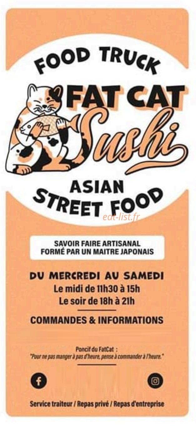 Fat Cat SUSHI — carte page 1