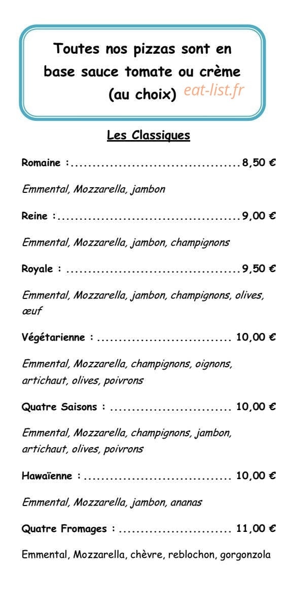 Fay moi une pizza — carte page 2
