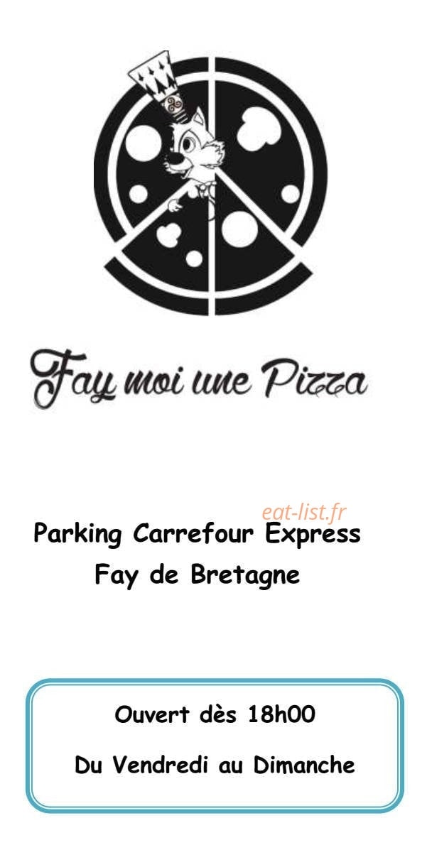 Fay moi une pizza — carte page 1