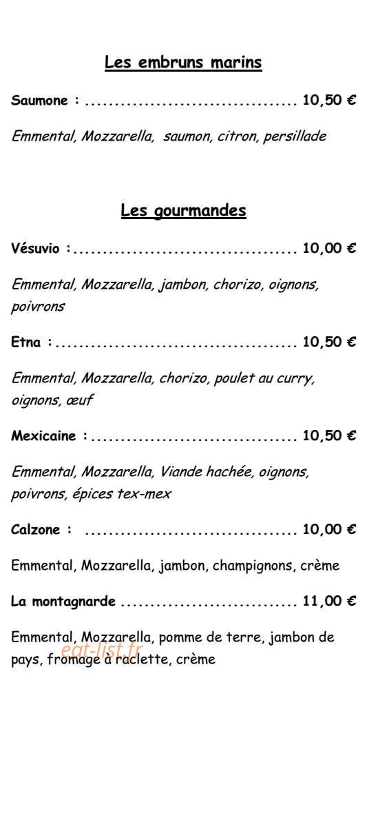 Fay moi une pizza — carte page 3