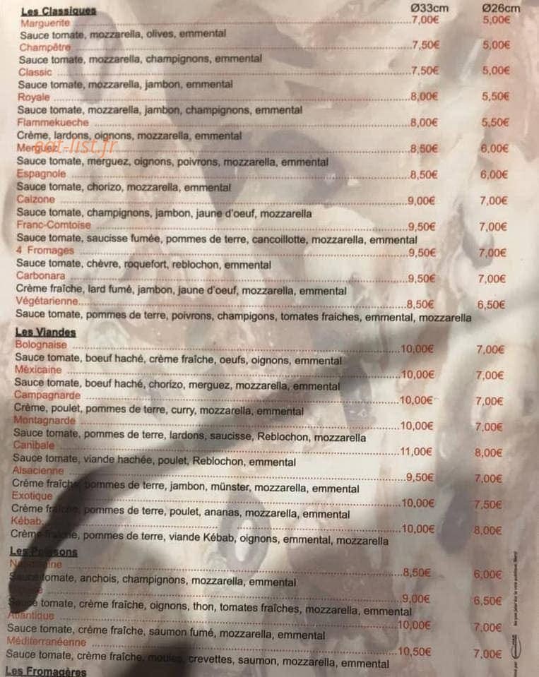 Flexpizz — carte page 1