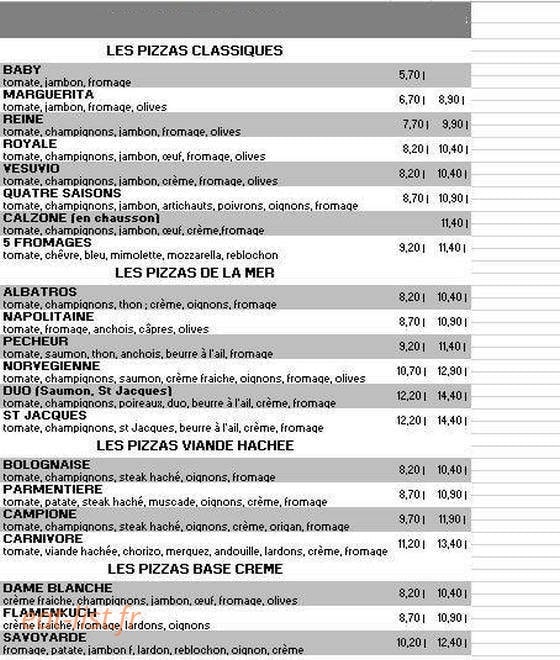 Floric PIZZ' — carte page 1