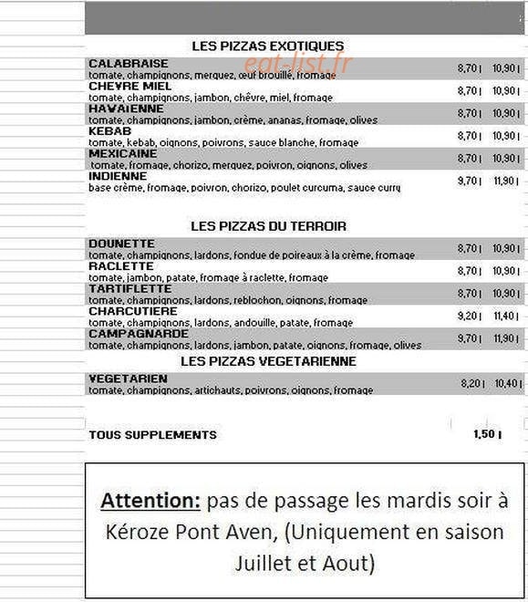 Floric PIZZ' — carte page 2