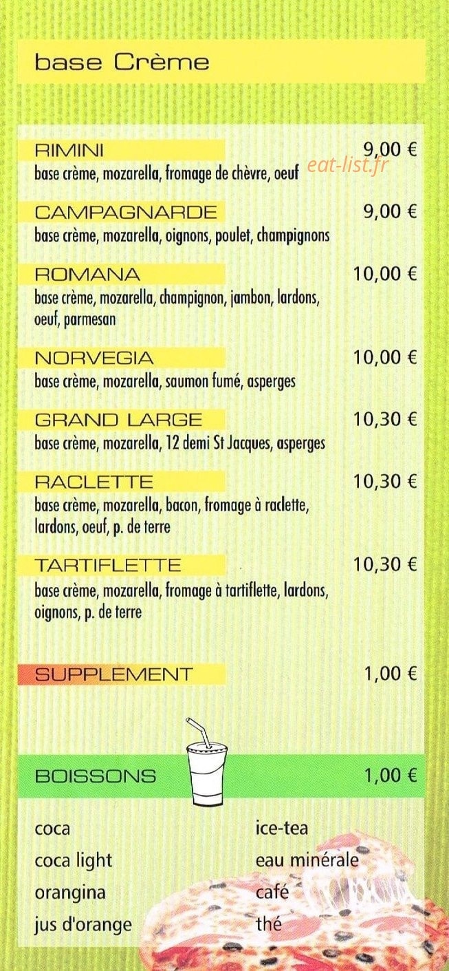 Folie Pizza — carte page 4