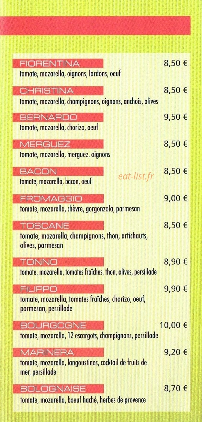 Folie Pizza — carte page 3