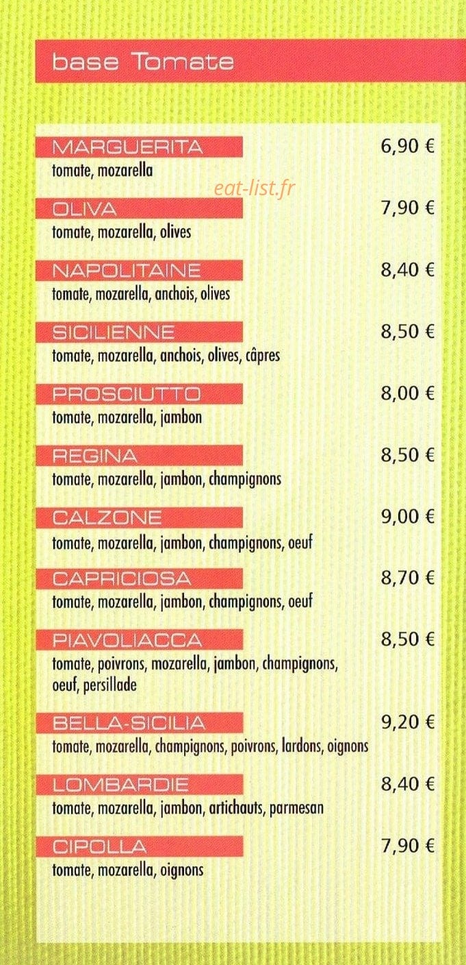 Folie Pizza — carte page 2