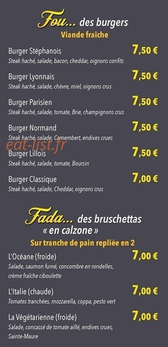 Food'Ça — carte page 2