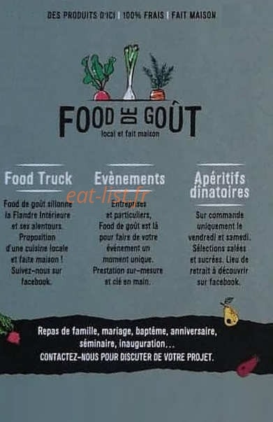 Food de goût — carte page 1