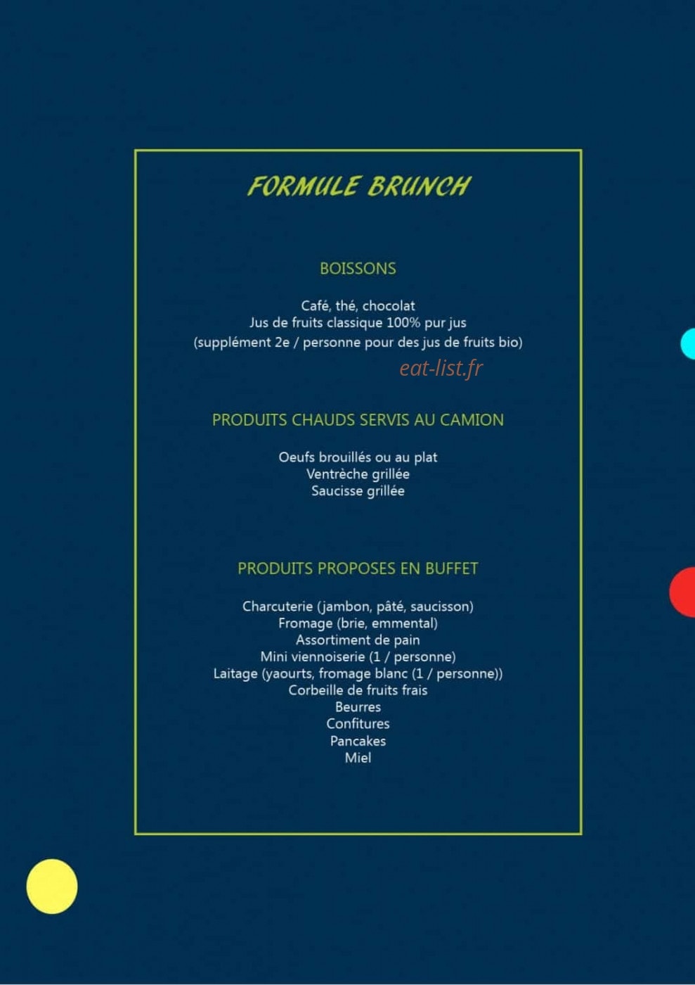 Food & Saisons — carte page 10