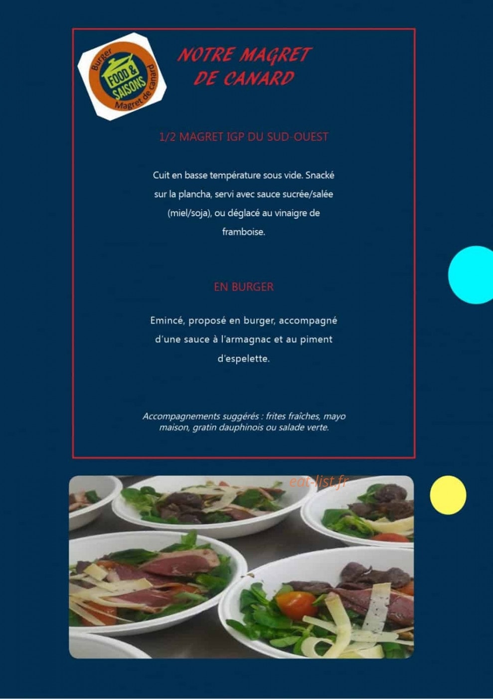 Food & Saisons — carte page 4
