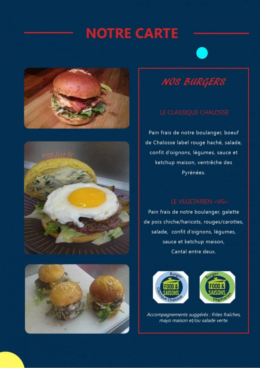 Food & Saisons — carte page 3