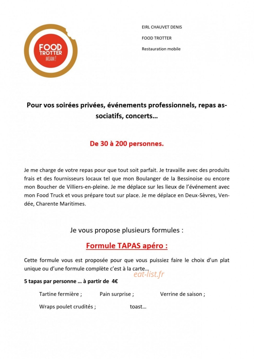 Food trotter — carte page 2