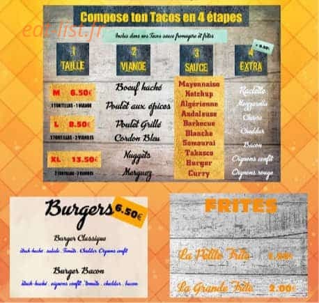 Food truck Kaco — carte page 1