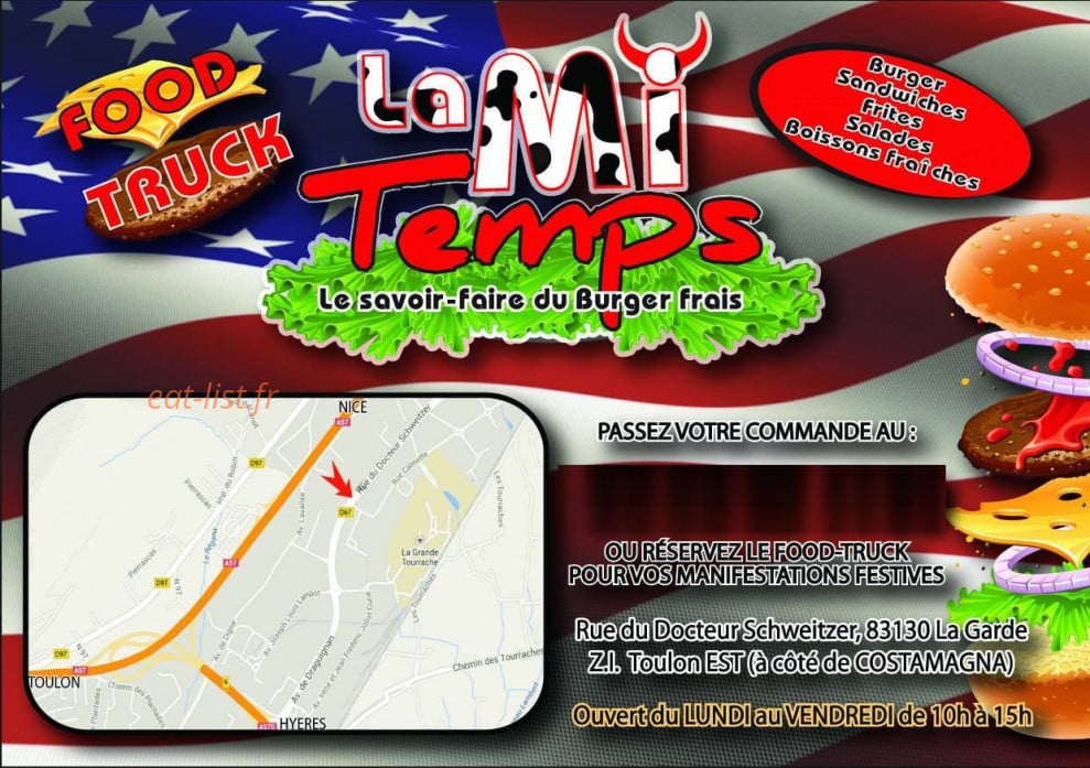 Food truck La Mi-Temps — carte page 1