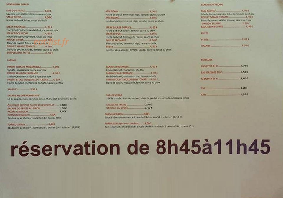 FoodTruck kiki's — carte page 1