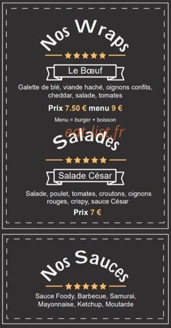 Foody — carte page 2
