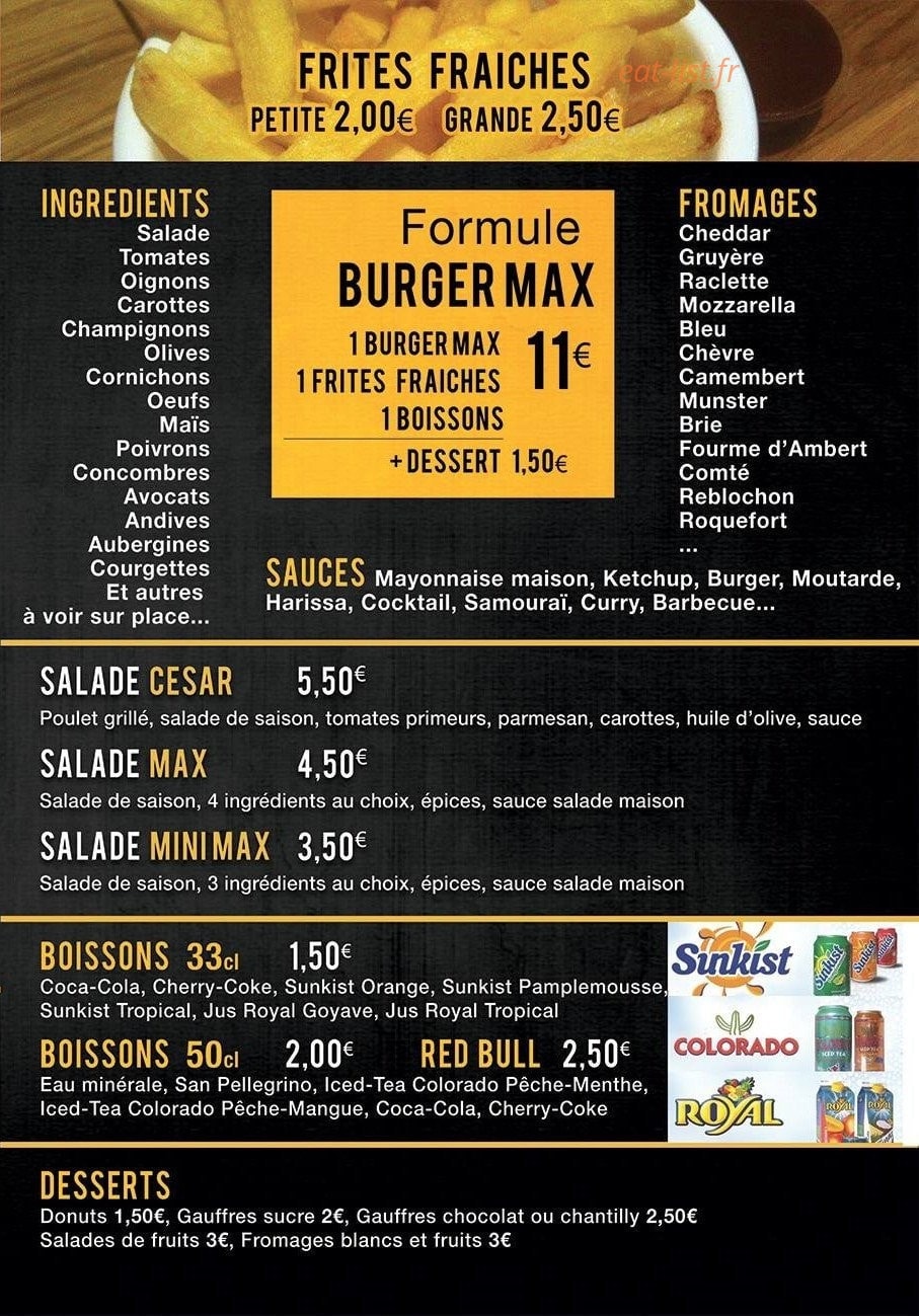 Fou'd'Burger — carte page 3