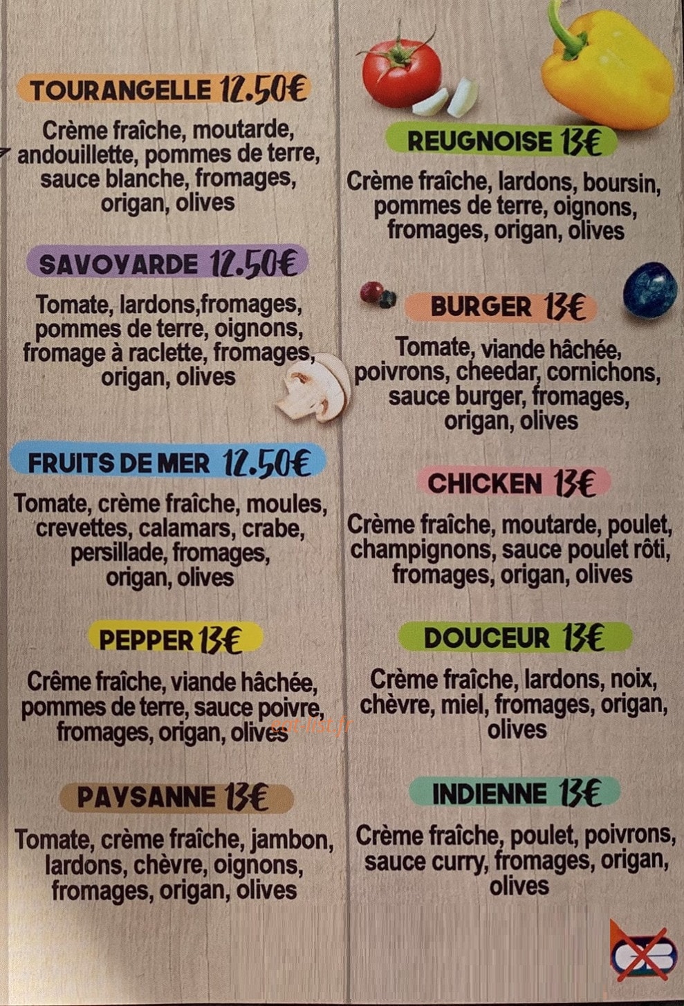 Francky Pizz — carte page 3