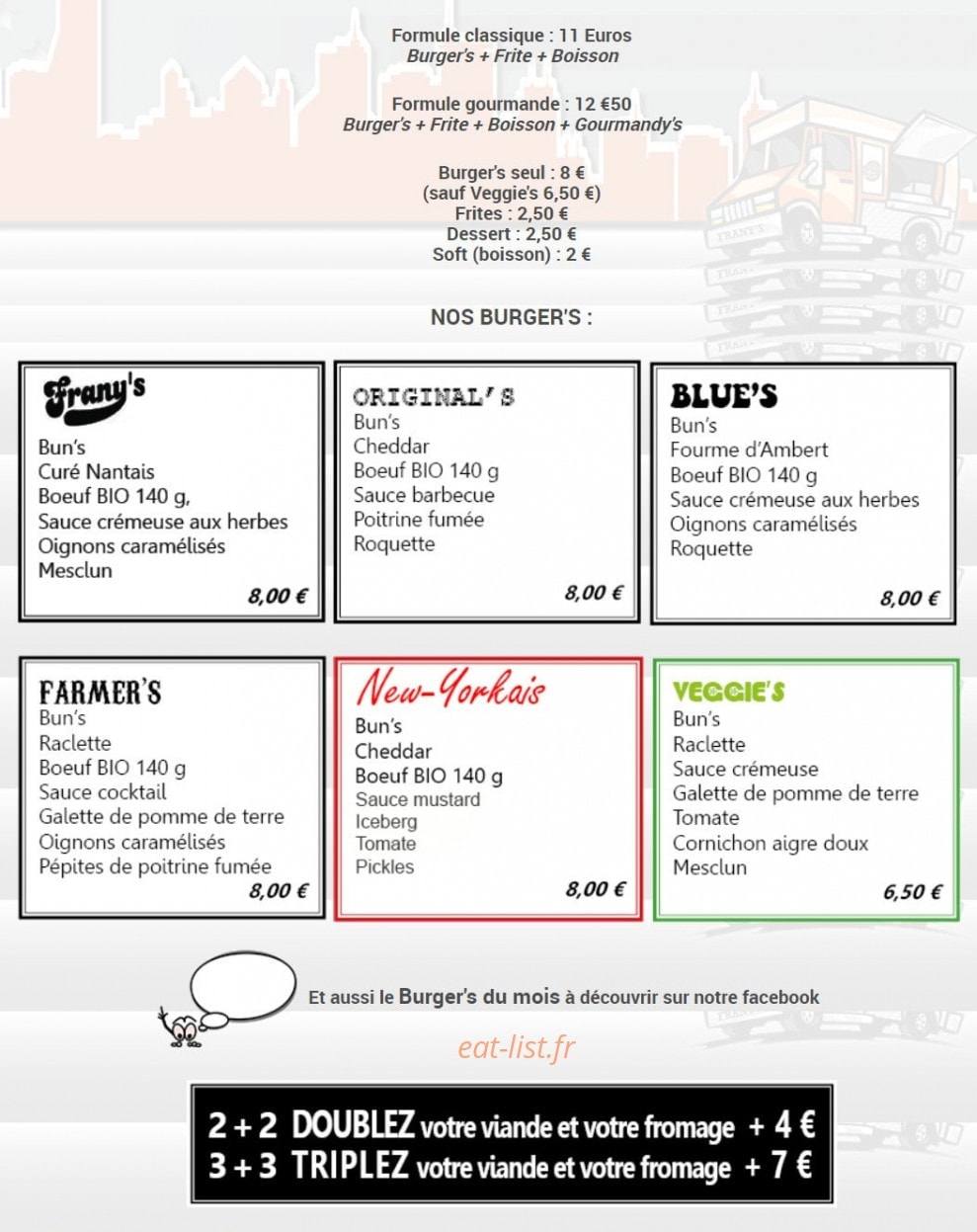 Frany's — carte page 1