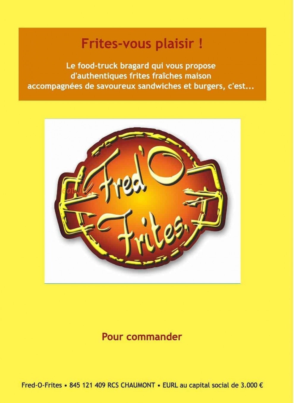 Fred-O-Frites — carte page 1