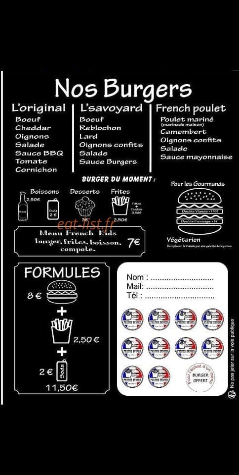 French Burger — carte page 2