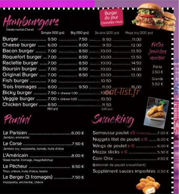 Frit'n Co — carte page 3