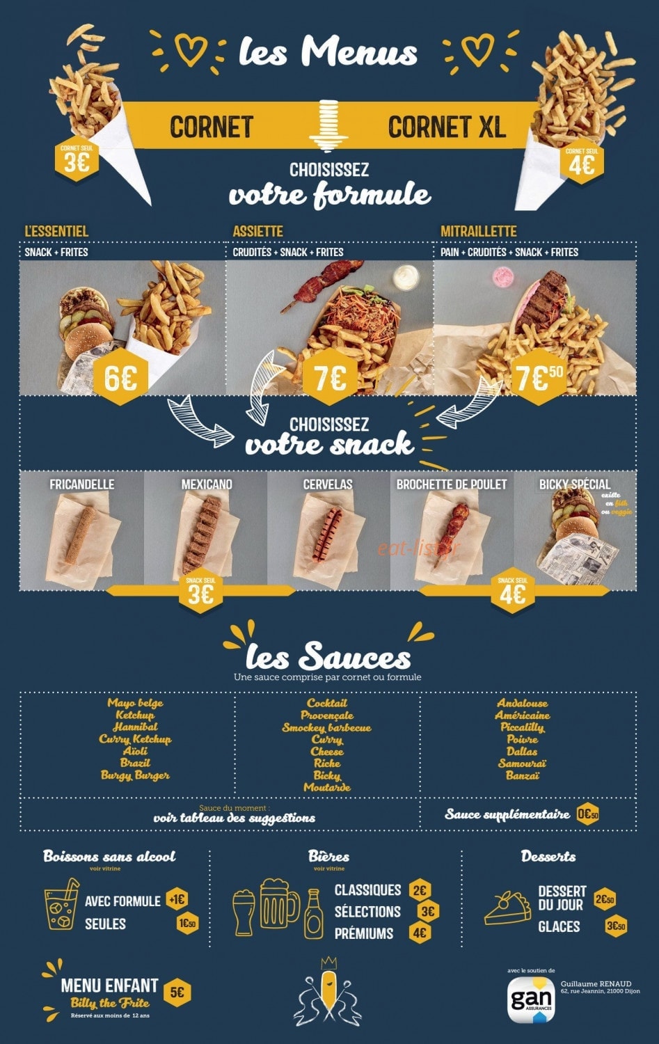 Frite Truck — carte page 1