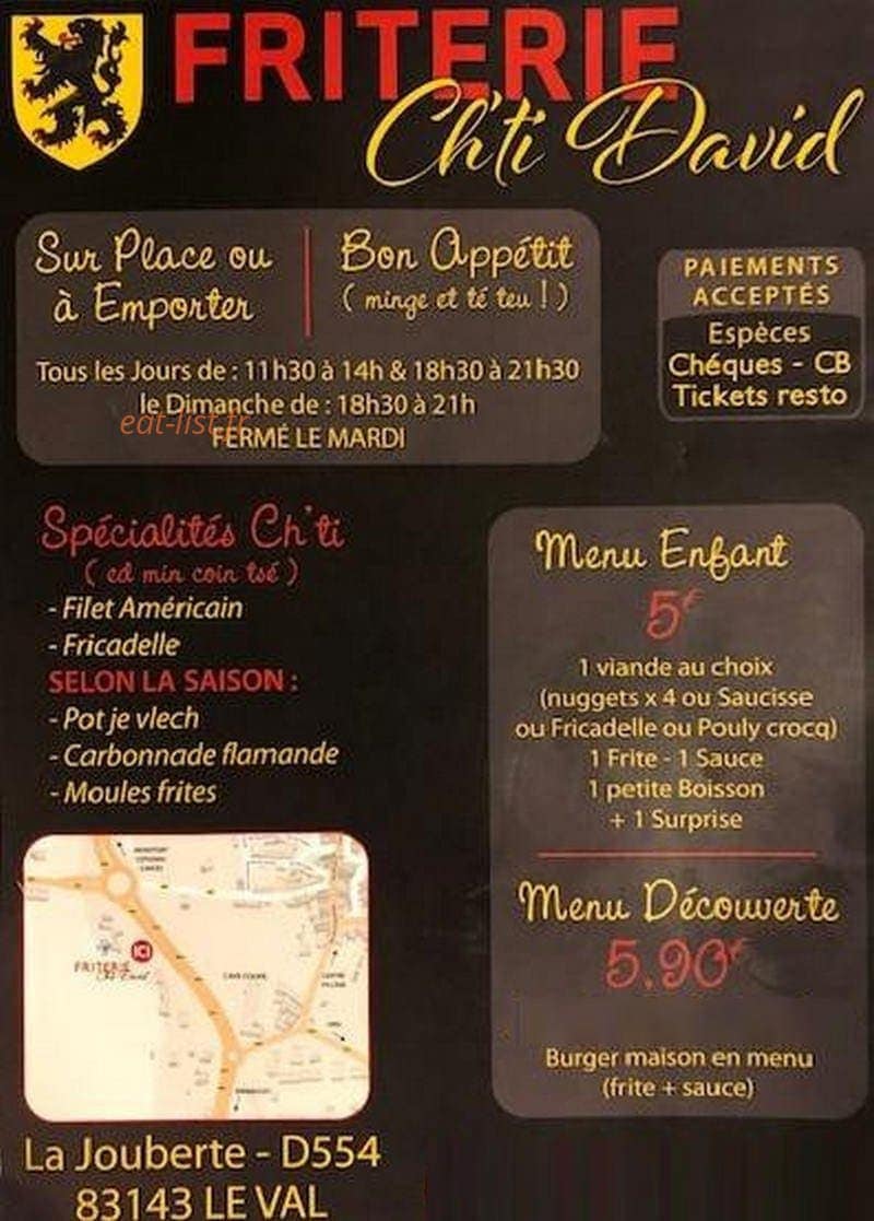 Friterie ch’ti david — carte page 2