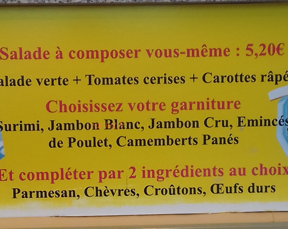 Friterie Chantal — carte page 3