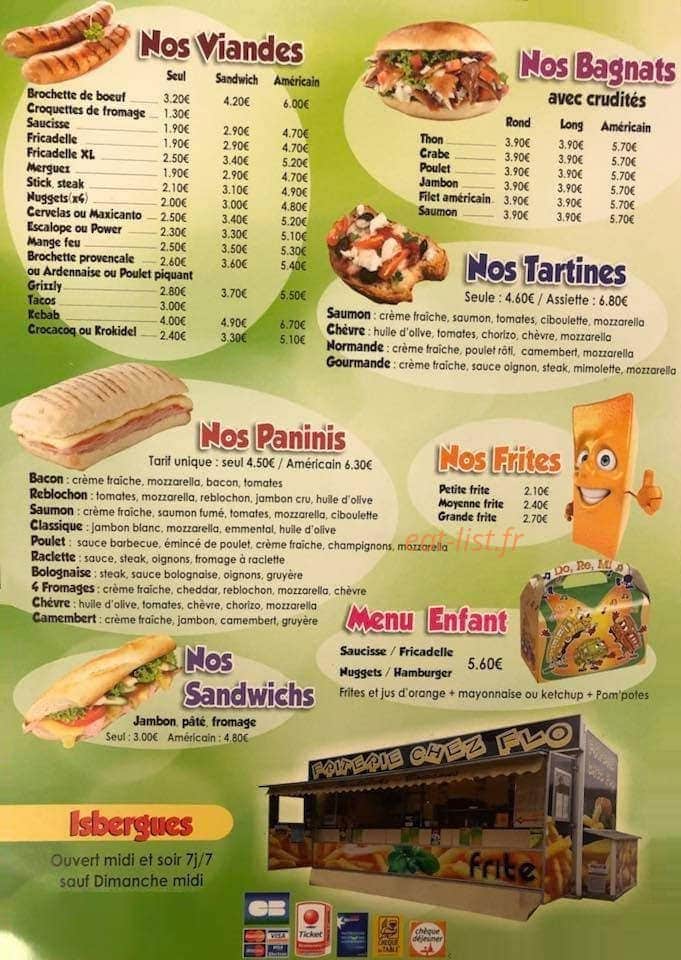 Friterie Chez Flo — carte page 2