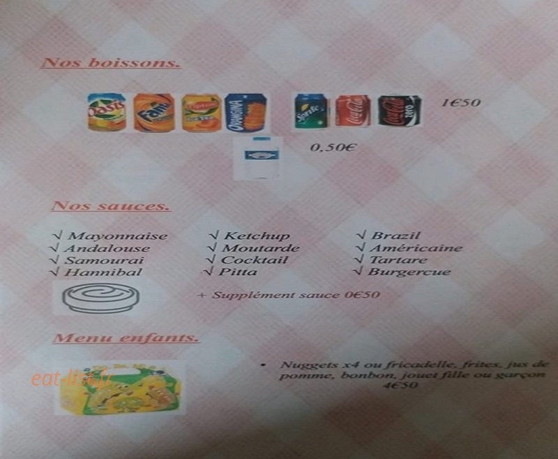 Friterie chez JJ — carte page 3