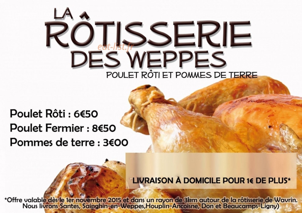 Friterie Chez Memel — carte page 1