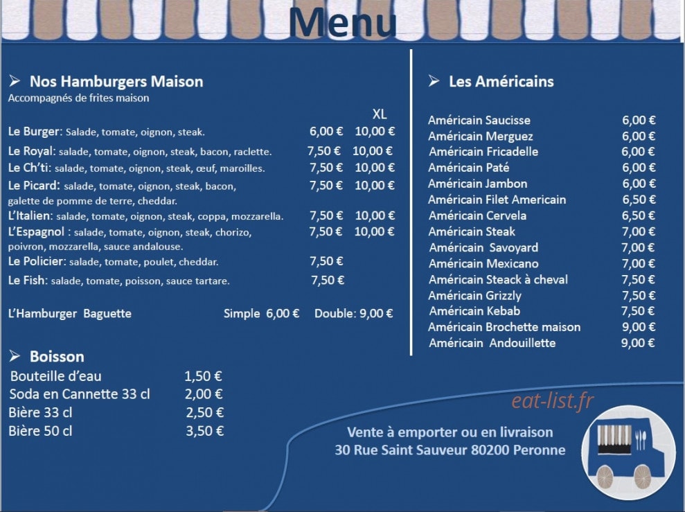 Friterie Civiero — carte page 2